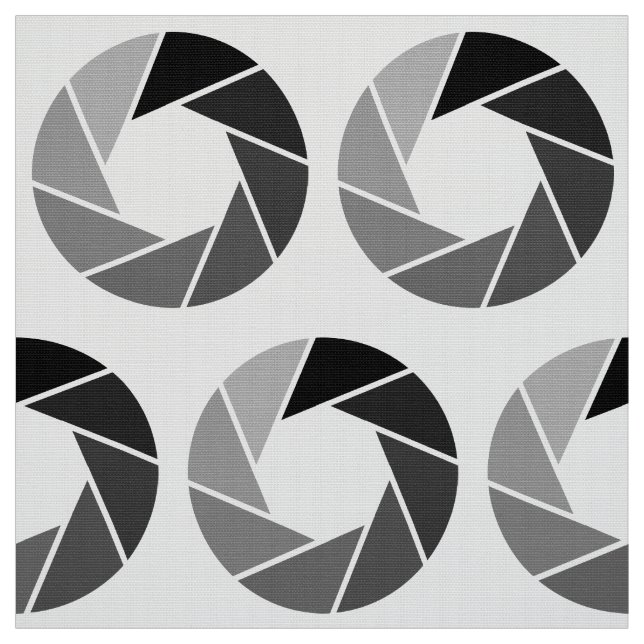 Aperture Pattern - Tones on White Fabric (Swatch)