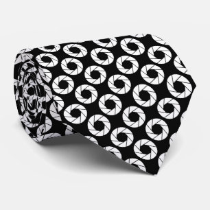 Aperture Pattern - White on Black Tie