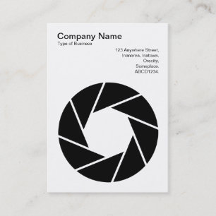 Aperture Symbol - Black Business Card