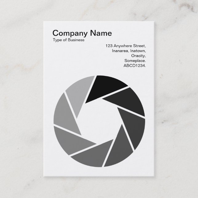 Aperture Symbol - Tones Business Card (Front)