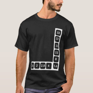 Aperture Values Official Photographer Camera Icons T-Shirt