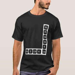 Aperture Values Official Photographer Camera Icons T-Shirt
