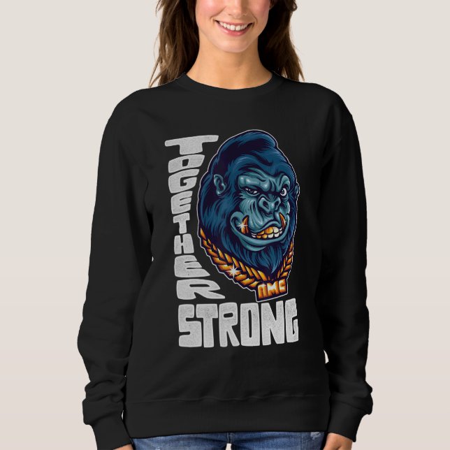 Apes Together Strong Meme Stock Short Squeeze Sweatshirt (Front)