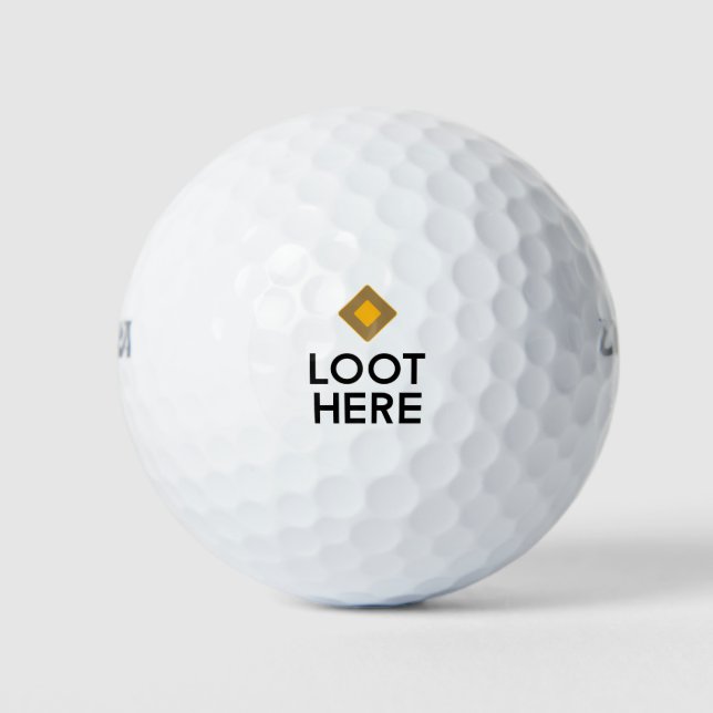 Apex Legends Battle Royale Loot Here Meme Golf Balls (Front)