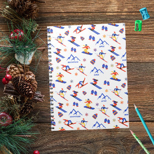 Apex Mountain Canada Ski Snowboard Pattern Notebook