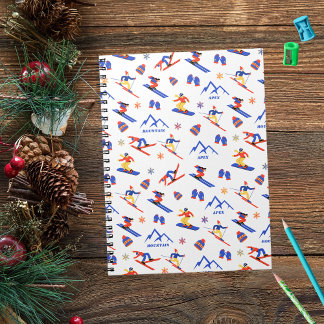 Apex Mountain Canada Ski Snowboard Pattern Notebook