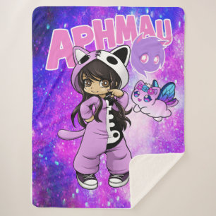 Aphmau Cartoon Sherpa Blanket