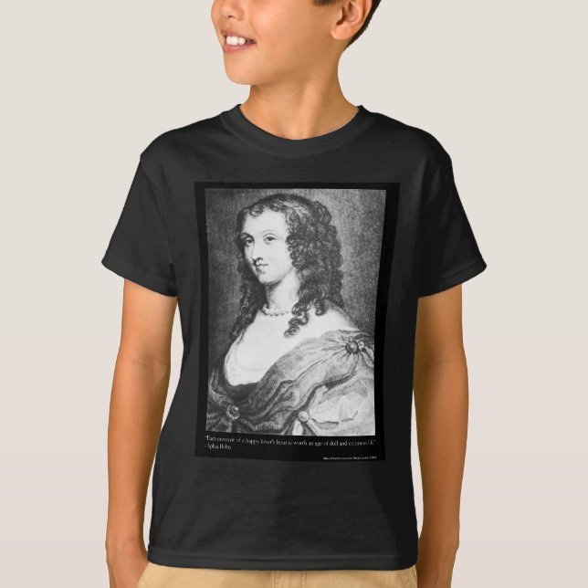 Aphra Behn Love Quote tees cards gifts etc (Front)