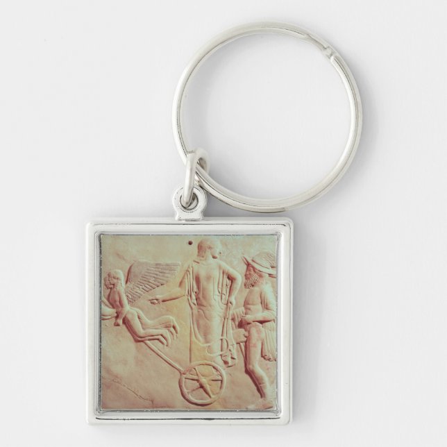 Aphrodite and Hermes riding on a chariot Key Ring (Front)