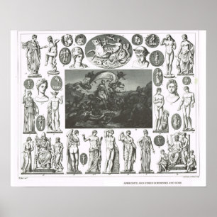Aphrodite and other gods and goddesses poster