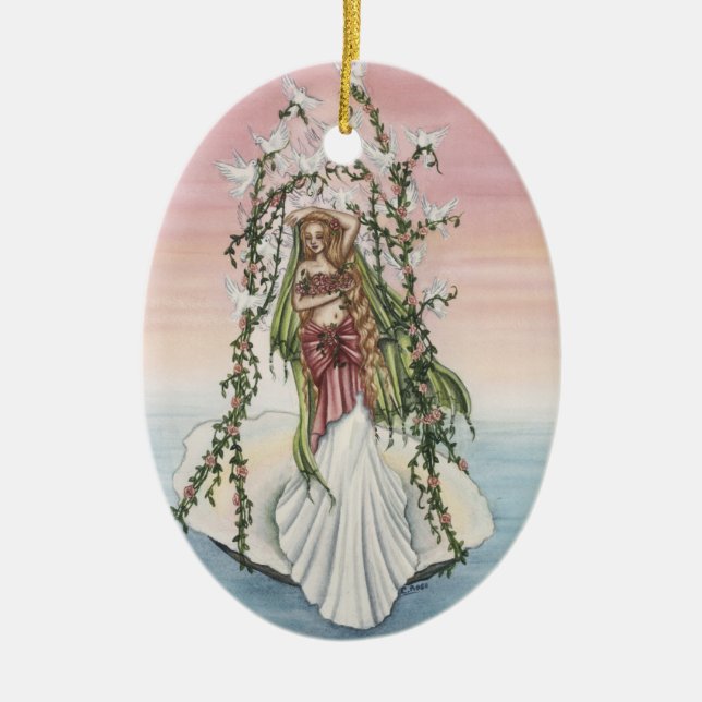 Aphrodite Ceramic Tree Decoration (Front)
