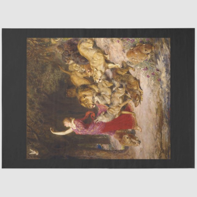 Aphrodite Girl & Animals Decoupage Paper (Front)