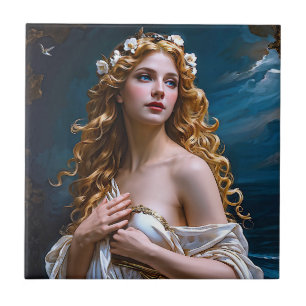 "Aphrodite: Goddess of Love and Light" Ceramic Tile