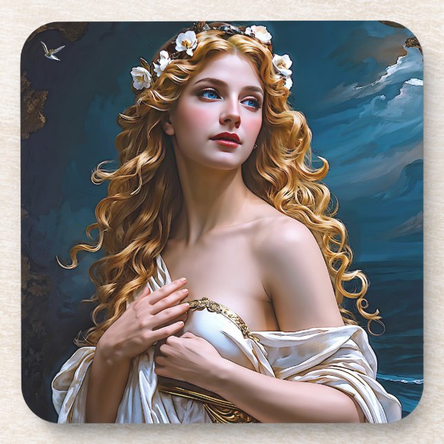"Aphrodite: Goddess of Love and Light" Coaster (Front)