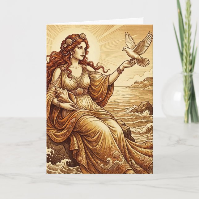 Aphrodite Greek Goddess Greeting Card (Front)