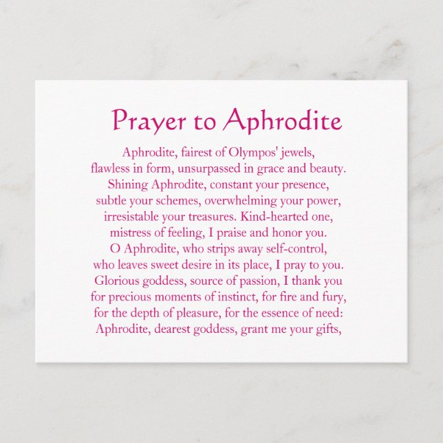 Aphrodite Postcard (Front)