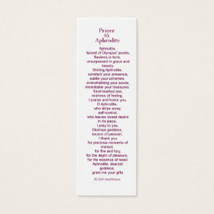 Aphrodite Prayer Card