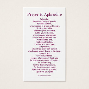 Aphrodite Prayer Card