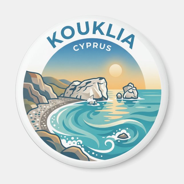 Aphrodite's Rock Cyprus Magnet (Front)