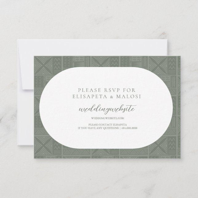 Apia Wedding RSVP Invitation (Front)
