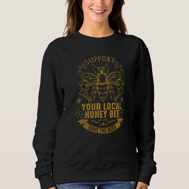 Apiarist Beekeeping Dad Beekeeper Hive Pollen Hone Sweatshirt (Front)