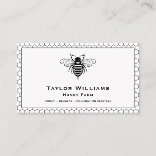 Apiary Beekeeping Beekeeper Honey Bee Farm Farmer Business Card