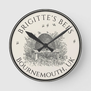 Apiary Business Beekeeper Clock Border Skep