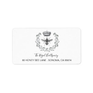 Apiary Elegant Honey Bee Crown Laurel Beekeeper Label