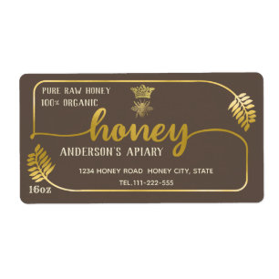 Apiary vintage calligraphy honey branch
