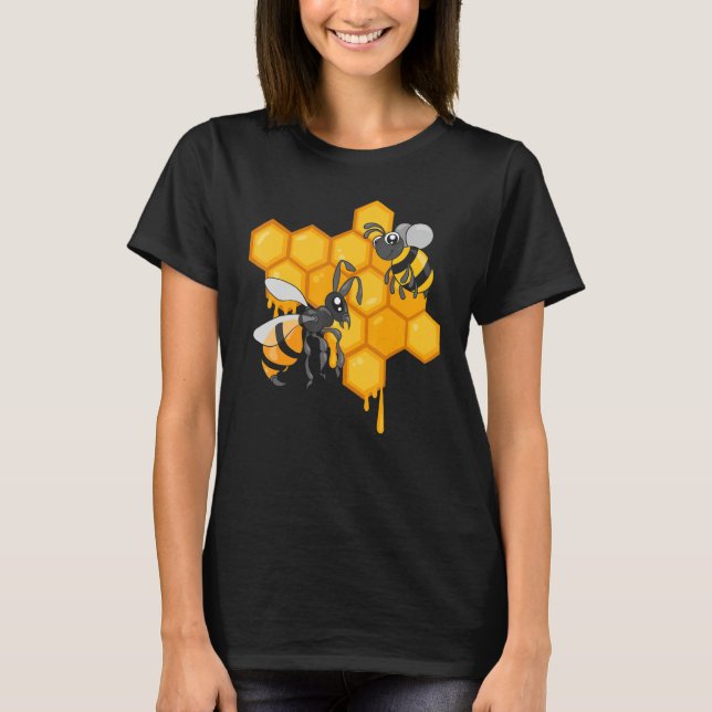 Apiculture Cute Bees Honeycomb Bee Hive Beekeeping T-Shirt