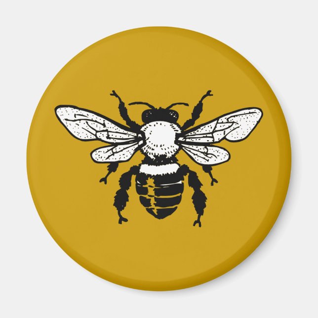 Apis Mellifera Honeybee Fridge Magnet (Front)