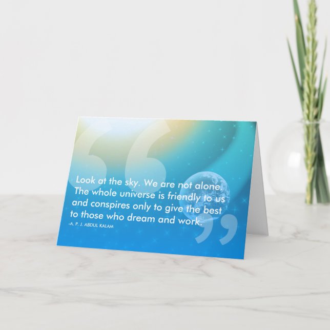 APJ Abdul Kalam success quote Card (Front)