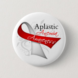 Aplastic Anaemia Awareness Ribbon 6 Cm Round Badge