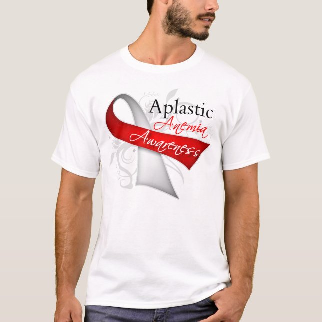 Aplastic Anaemia Awareness Ribbon T-Shirt (Front)