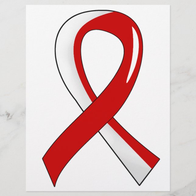 Aplastic Anaemia Red White Ribbon 3 Flyer (Front)