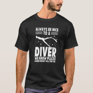 Apnoe Diver Diving Freediving Free Diver One Breat T-Shirt