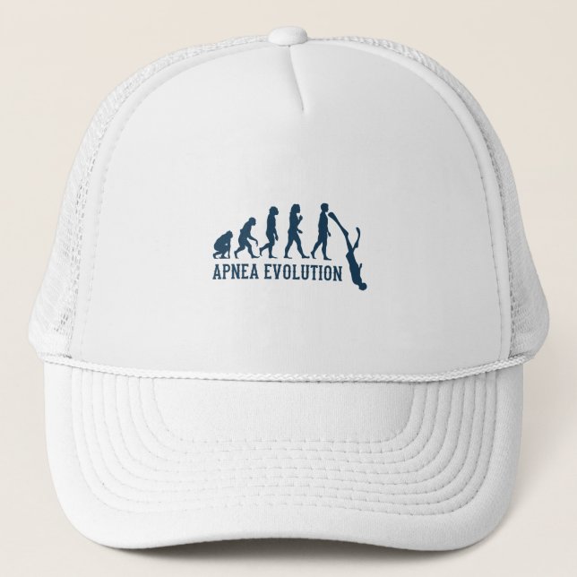 Apnoea Evolution Freediver Free Diving Free Diver Trucker Hat (Front)