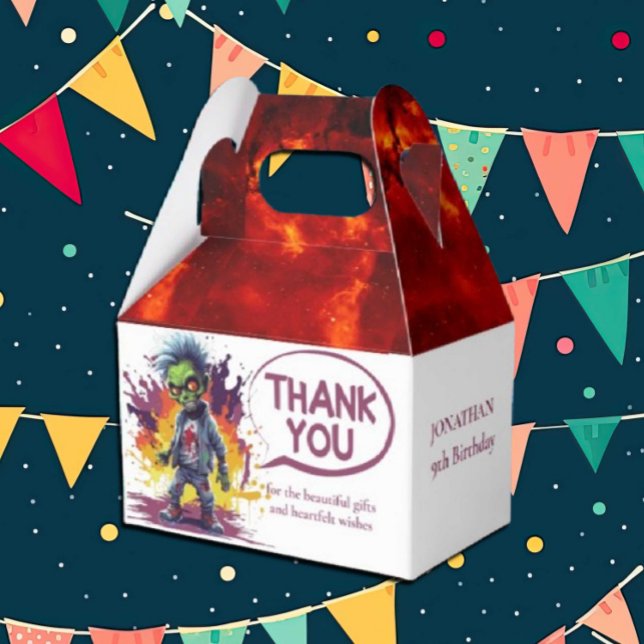 Apocalypse Birthday Zombie Boy Favour Box (Zombie Walkers,  Your birthday party won't be complete without an array of gruesome zombie props! )