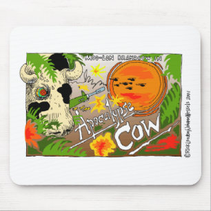Apocalypse Cow Funny Gifts Tees Cards Etc. Mouse Pad