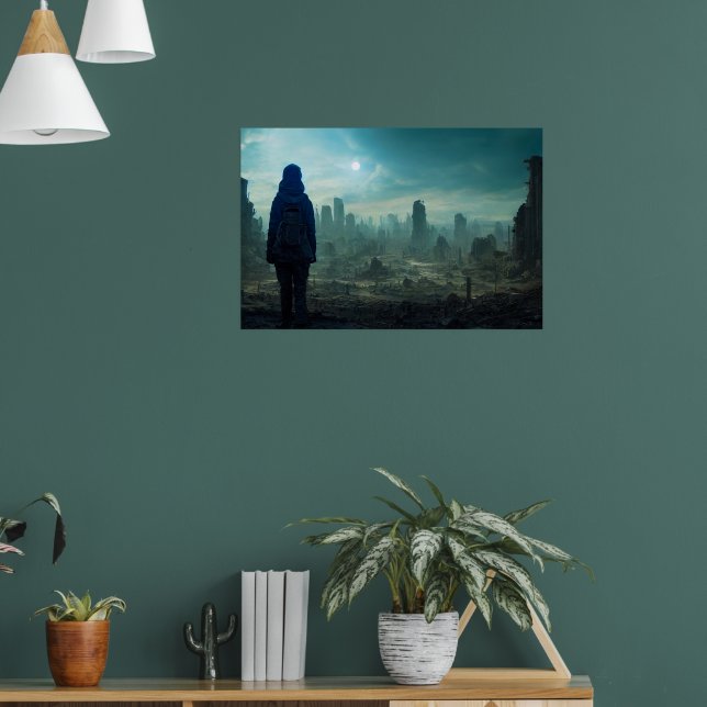 Apocalypse Lost Civilisation Future Dystopian Land Poster (Living Room 1)