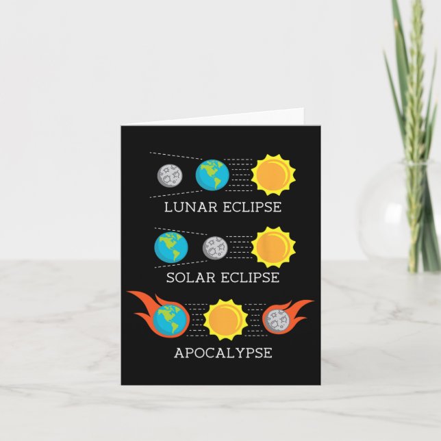 Apocalypse Lunar Solar Eclipse Space  Card (Front)