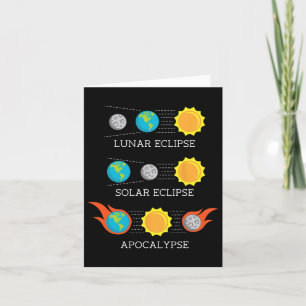 Apocalypse Lunar Solar Eclipse Space  Card