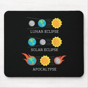 Apocalypse Lunar Solar Eclipse Space  Mouse Pad
