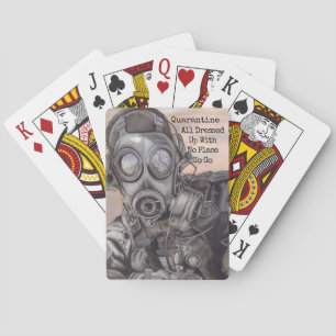 Apocalypse Quarantine You Add Text Birthday Gift Playing Cards