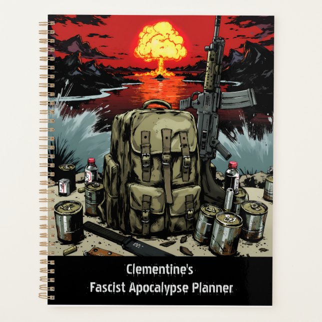 Apocalypse Survival Kit Personalized Planner (Front)