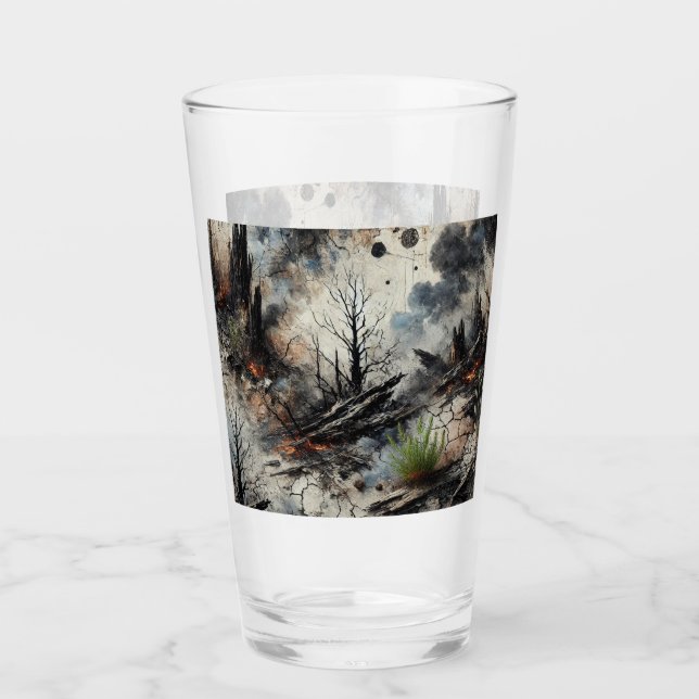 Apocalyptic Art Glass Cup (Front)