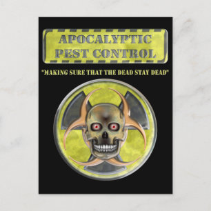 Apocalyptic Pest Control Postcard