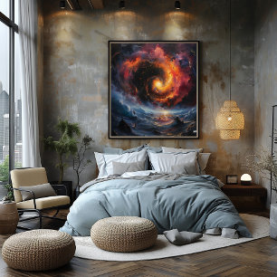 Apocalyptic Space Landscape Poster