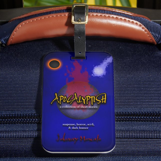 Apocalyptish Book Cover Luggage Tag (Front Insitu 2)