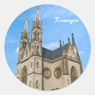 Apollinaris Church in Remagen, Germany Classic Round Sticker
